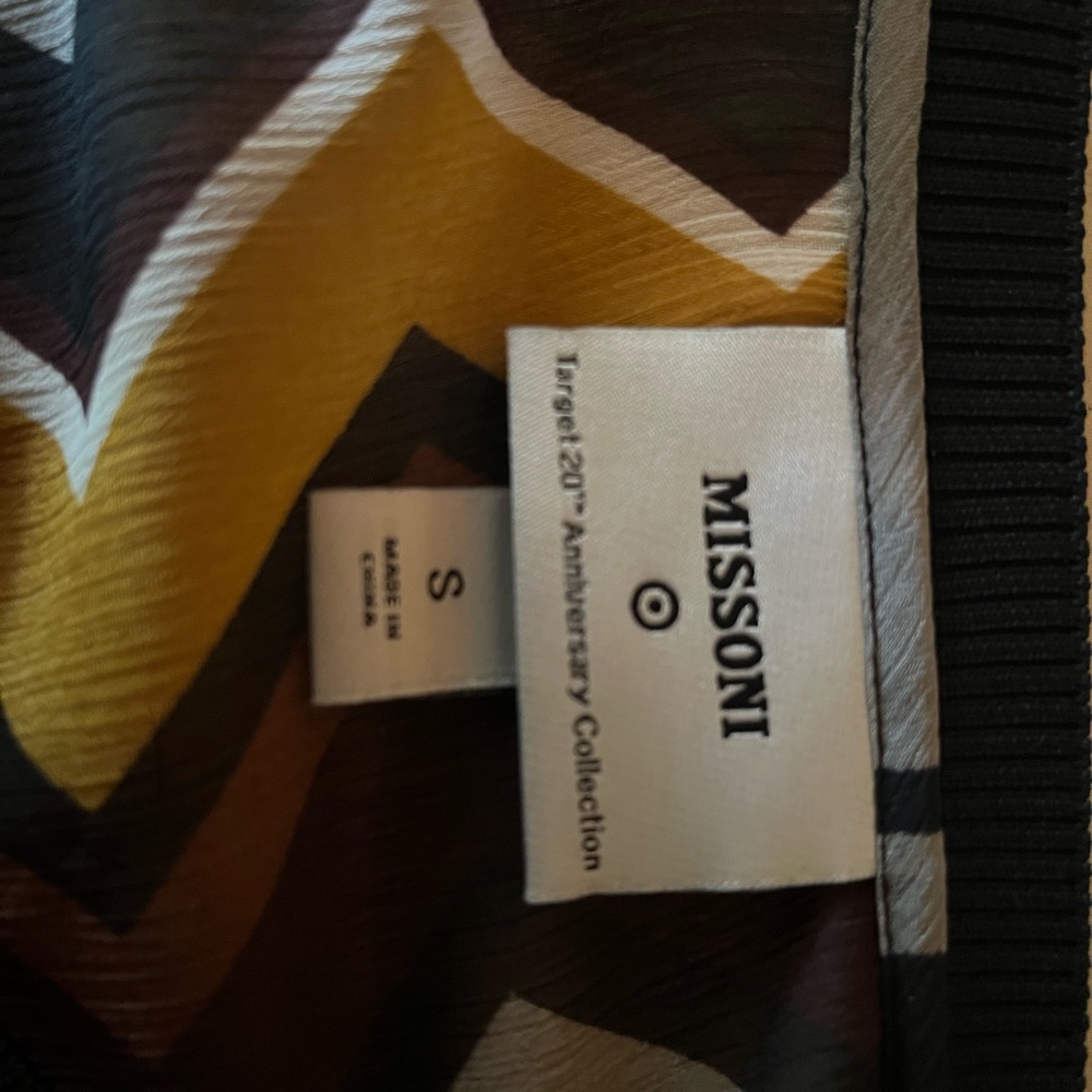 Missoni for Target Black and Brown Graphic Long Sleeve Blouse Size Small - Picture 7 of 10